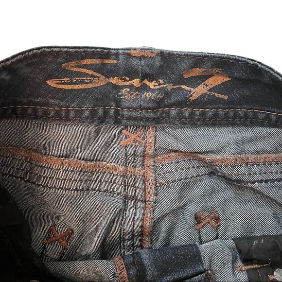 Seven 7 Women's Dark Wash Mid Rise Stretch Blue Denim Skinny Jeans Waist… - Picture 3 of 10